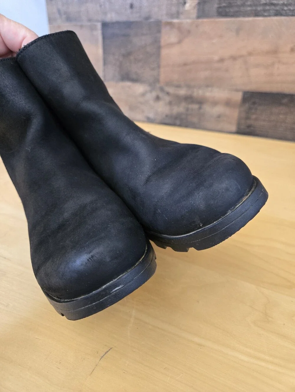 Sorel Emelie Zip Ankle Boots Bootie Black Leather Suede - Women's Size 6.5